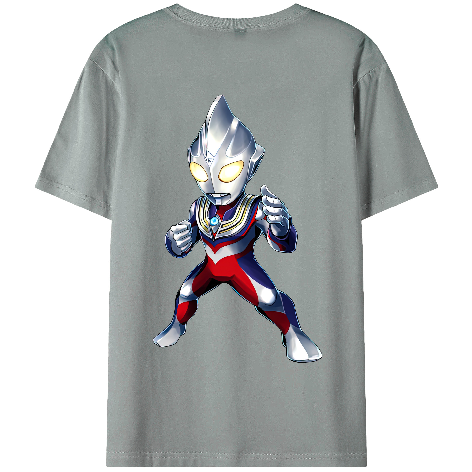 （画像用） ウルトラマン Ultraman 綿100％ メンズ半袖Tシャツ（バックプリント） 通気性